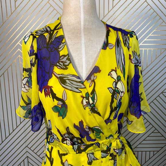 Diane von Furstenberg Katina Dress Chrome Yellow - Picture 3 of 8